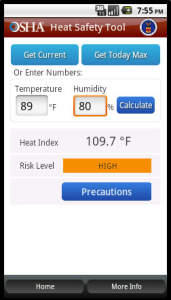 OSHA Heat Safety Tool