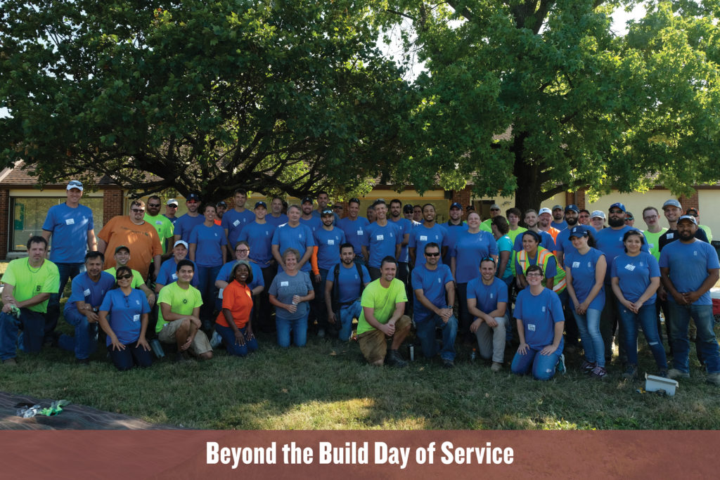 Shiel Sexton morning crew gears up to start beautification project for the Beyond the Build Day of Service.